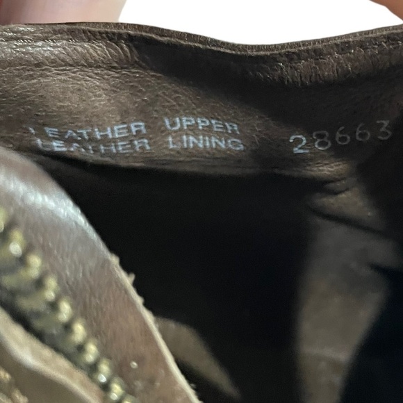 J. Crew Brown Leather Wooden Heeled Booties Size 8.5 Gorgeous EUC! - Picture 6 of 9